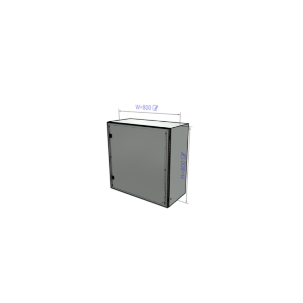 Шафа металева настінна MAS0808040R5 (800х800х400) з монтажною платою